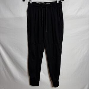 American Eagle Black Performance Jogger Pants Small Athletic Stretch Zip Pocket